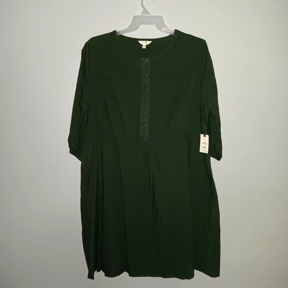 Terra and sky women's dress size 3X green with pockets - Picture 1 of 6